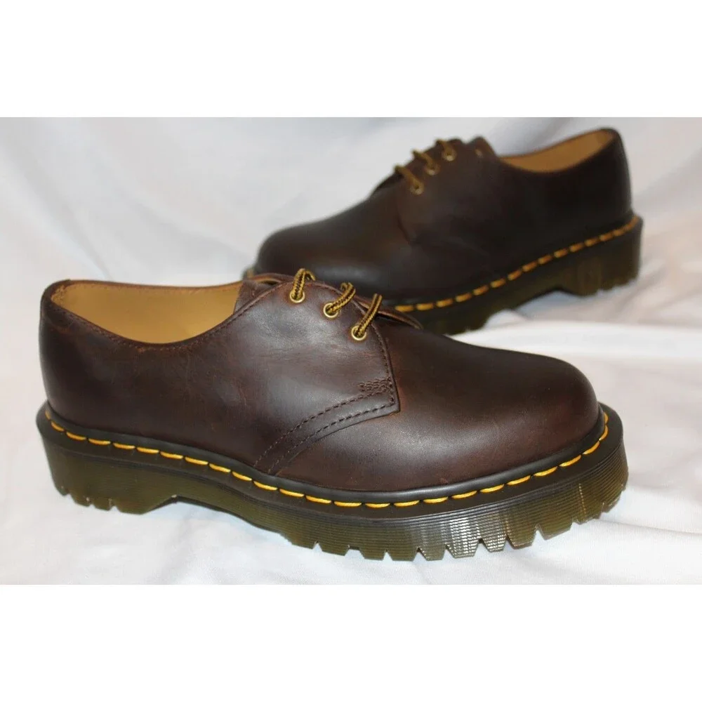 DR MARTENS 1461 WOMEN'S BEX LEATHER OXFORD BROWN CRAZY HORSE‎
